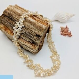 Double Strand Pearl Necklace